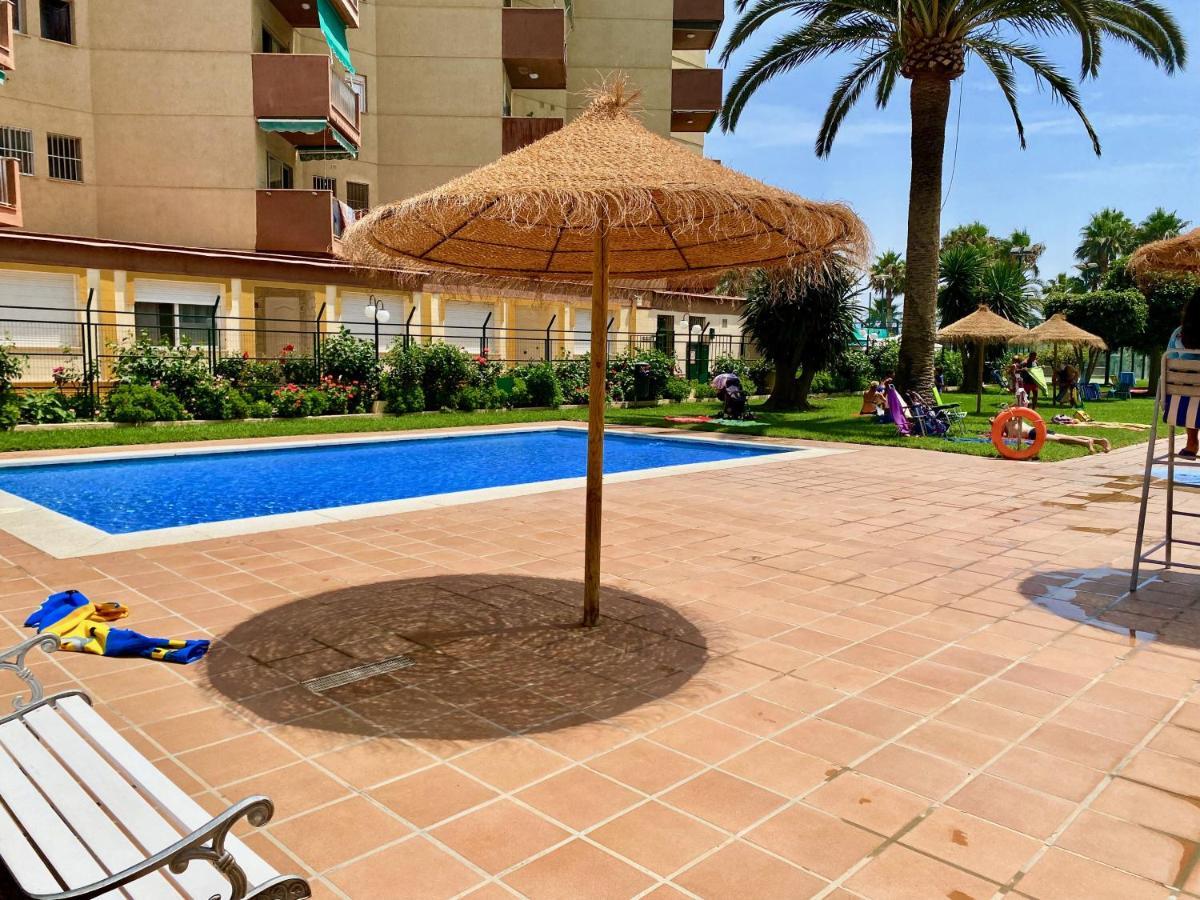 Genial Apartamento En 1A Linea De Playa Con Piscina อัลมูเญการ์ ภายนอก รูปภาพ